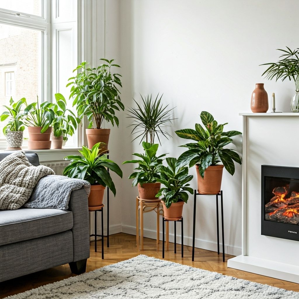 Vertical garden setup in apartment