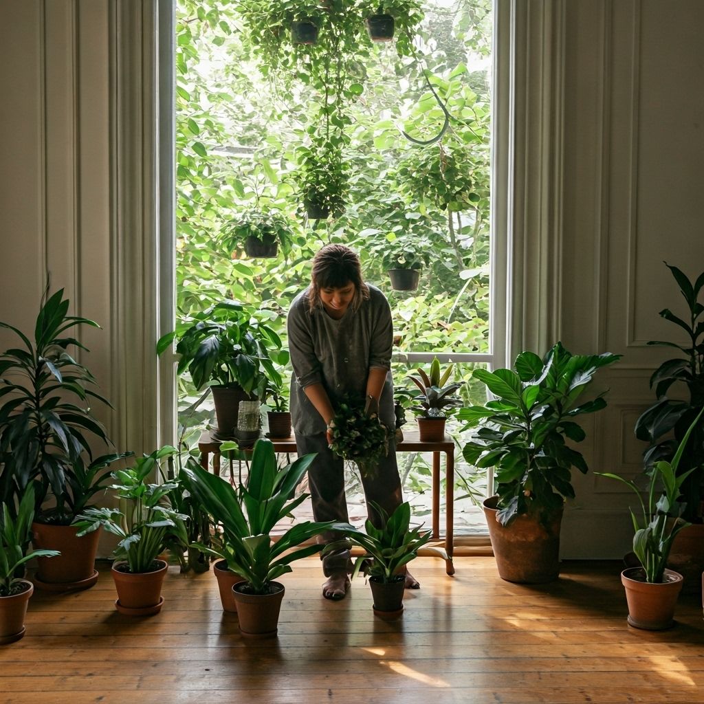 Plants in a beautiful home